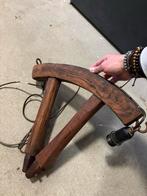 Huifkar Wiel Lamp - Uniek & Handgemaakt, Ophalen, Gebruikt, Hout, Minder dan 100 cm
