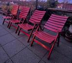 4 houten tuinstoelen KOOPJE! staan in de weg!, Tuin en Terras, Tuinstoelen, Ophalen, Gebruikt, Hout, Verstelbaar