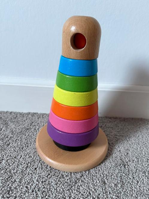 Z.g.a.n. houten stapeltoren / vuurtoren van Ikea, Kinderen en Baby's, Speelgoed | Houten speelgoed, Zo goed als nieuw, Overige typen