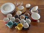 Enorm assortiment koffiekopjes, mokken, borden, etc, Huis en Inrichting, Keuken | Servies, Ophalen, Glas, Overige stijlen, Bord(en)