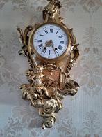 Zeldzame Brons vergulde cartel klok met strijdwagen en engel, Ophalen of Verzenden