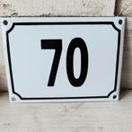 emaille huisnummer 70, Ophalen