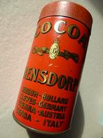 Cacao Bensdorp - bijzonder blik - 4 steden opdruk in 2 talen, Verzenden, Gebruikt, Overige, Overige merken