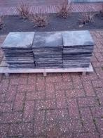 153 Leisteen tegels 31.5x31.5 cm, Ophalen, Gebruikt, Terrastegels, Natuursteen