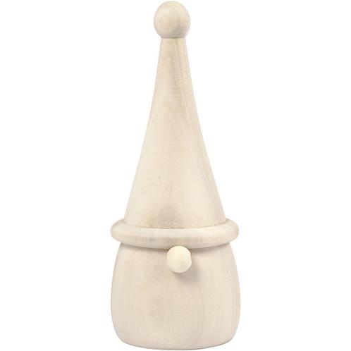 Houten kabouter Ø 6 cm en 16 cm hoog, Hobby en Vrije tijd, Knutselen, Nieuw, Materiaal, Ophalen of Verzenden