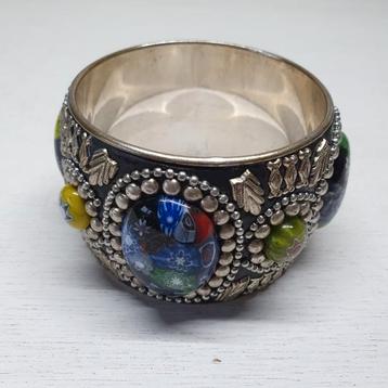 Murano stijl armband Millefiori glaskralen  beschikbaar voor biedingen
