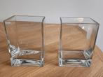 2x glazen vaas / accubakje, Ophalen, Overige kleuren, Minder dan 50 cm, Glas