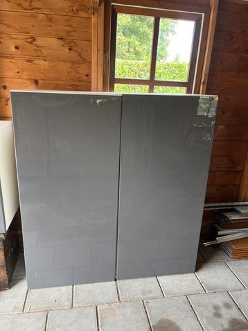 Ikea Kasten, 2 stuks grijs antraciet glansend