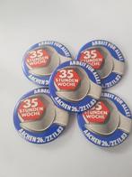Button 35 Stunden Woche Arbeit f:ür alle Aachen 26/27.11.83, Ophalen of Verzenden, Zo goed als nieuw, Overige onderwerpen, Button