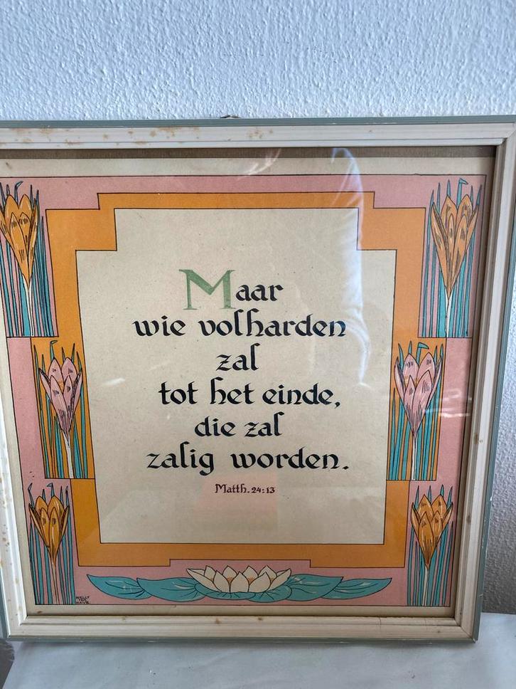 Nelly ten Have Art Nouveau Mattheus Evangelie Print, Antiek en Kunst, Antiek | Wandborden en Tegels, Ophalen of Verzenden