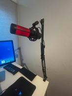 Hyperx quadcast met klein en groot statief., Muziek en Instrumenten, Microfoons, Ophalen of Verzenden, Zo goed als nieuw, Studiomicrofoon