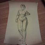 Naakt tekening in potlood, Ophalen of Verzenden