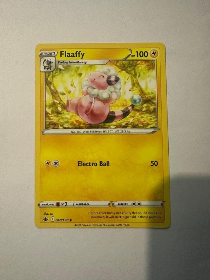 Flaaffy – 048/198 – Chilling Reign, Hobby en Vrije tijd, Verzamelkaartspellen | Pokémon, Zo goed als nieuw, Losse kaart, Ophalen of Verzenden