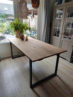 Tafel eiken fineer 185x90 + 2x 45x90, Huis en Inrichting, Tafels | Eettafels, Ophalen, 50 tot 100 cm, Zo goed als nieuw, Vijf personen of meer