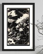 Kunstwerk Pikachu (Pokemon) Storm over Fuji, Ophalen of Verzenden