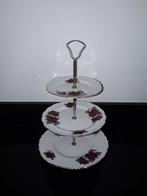 Chique engelse 3laags etagere met rode rozen, Antiek en Kunst, Verzenden