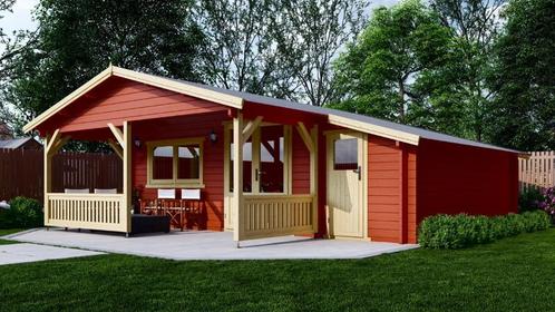 Tuinhuis-Blokhut 5x5+2z: 695 x 540 x 265 (h) cm, Hobby en Vrije tijd, Overige Hobby en Vrije tijd, Nieuw, Verzenden