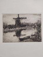 Ets molen aan de Gein door Johan Meijer, Antiek en Kunst, Ophalen of Verzenden