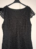 Kanten zwarte steps jurk, Kleding | Dames, Zwart, Maat 42/44 (L), Ophalen of Verzenden, Zo goed als nieuw