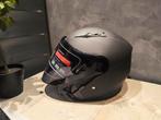 Scooterhelm met open kap - Zwart getint vizier, Ophalen of Verzenden, Gebruikt, Onbekend