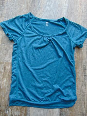 Sportshirt blauw maat S H&M sport T-shirt korte mouwen beschikbaar voor biedingen