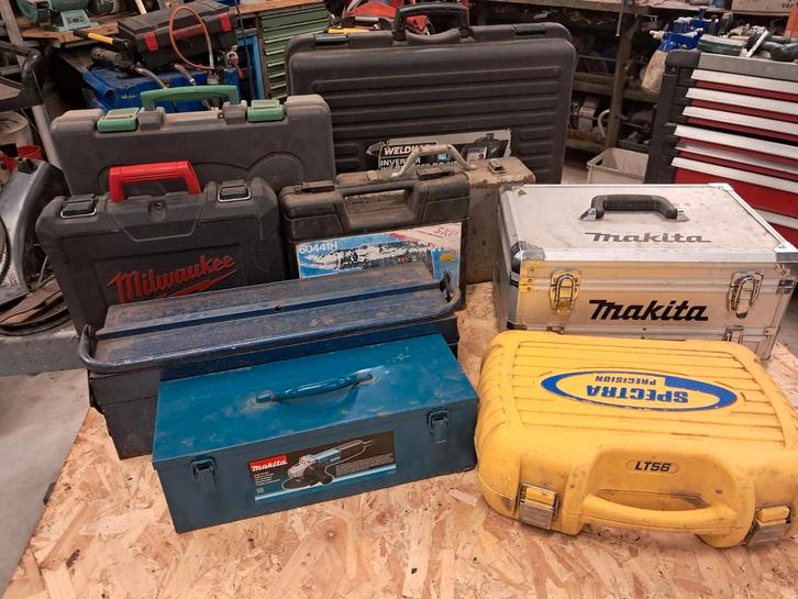 Diverse Gereedschapskisten - Makita, Milwaukee, Spectra, Doe-het-zelf en Verbouw, Gereedschapskisten, Gebruikt, Ophalen of Verzenden