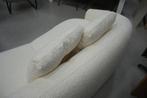 Sfeervolle bank TEDDY creme bankstel Boucle stof, Ophalen, Driepersoons, 75 tot 100 cm, Zo goed als nieuw