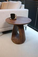 Bijzettafel Mangohout Ø50cm | Walnoot bruin, Ophalen