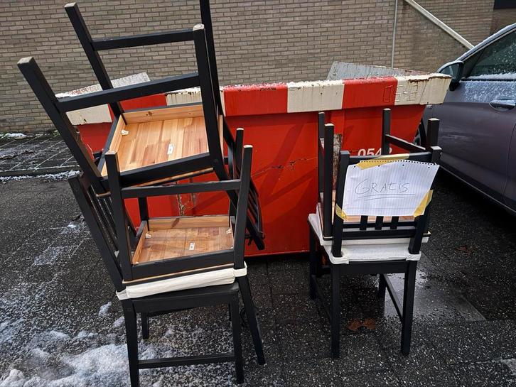 5 gratis ikea stoelen, Huis en Inrichting, Stoelen, Gebruikt, Ophalen