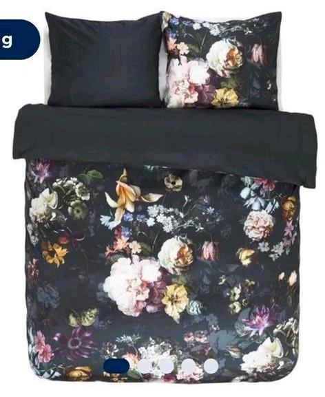Dekbedovertrek Essenza fleur festive donkerblauw 240x220, Huis en Inrichting, Slaapkamer | Beddengoed, Gebruikt, Dekbedovertrek