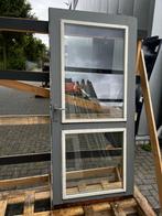 16 buutendeur dubbel glas hardhout deur, Ophalen, 80 tot 100 cm, 200 tot 215 cm, Glas
