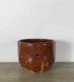 Franse aardewerk terracotta kaasmal bruin/oker geglazuurd, Ophalen of Verzenden