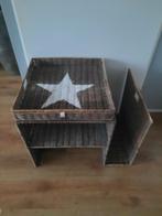 Riviera maison rattan bijzettafel, Minder dan 55 cm, Rond, Zo goed als nieuw, Ophalen