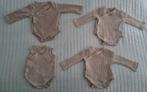 4 x overslag prematuur rompertjes maat 44 beige bruin romper, Kinderen en Baby's, Babykleding | Prematuur, Zo goed als nieuw, Prenatal