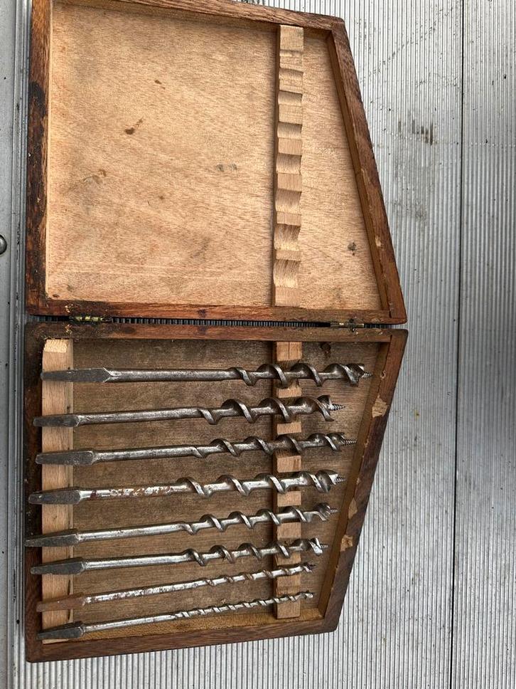 Vintage Houten Boor Set, Antiek en Kunst, Antiek | Gereedschap en Instrumenten, Ophalen of Verzenden