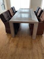 Tafel met 6 stoelen, Huis en Inrichting, Complete eetkamers, Ophalen, Gebruikt, 4 tot 6 stoelen