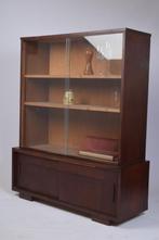 Modernistisch / Art Deco Vitrinekast Kast Eetkamer Glas Hout, Huis en Inrichting, Gebruikt, Glas, 150 tot 200 cm, 25 tot 50 cm