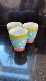 3 oilily kopjes, Ophalen of Verzenden, Zo goed als nieuw, Overige stijlen, Kop(pen) en/of Schotel(s)