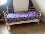 Eenpersoons spijlenbed, wit 200x90 cm, Gebruikt, 90 cm, Eenpersoons, Wit
