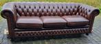 Chesterfield XL Springvale bank bruin leer + BEZORGING, Chesterfield, Leer, Ophalen of Verzenden, Zo goed als nieuw