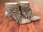 Laarzen met franje Boho Ibiza leer suède kleur beige maat 40, Verzenden, Beige, Lage of Enkellaarzen, Zo goed als nieuw