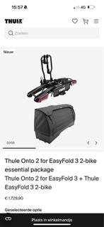 Thule trekhaakkoffer met fietsdrager thule. 1 week gebruikt, Ophalen of Verzenden, Zo goed als nieuw