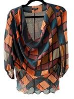 Nieuw Claudia Strater zijden blouse 44 bruin blauwtinten, Bruin, Verzenden, Maat 42/44 (L), Nieuw