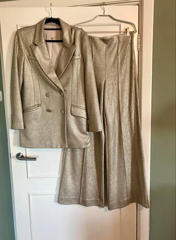 Goudkleurige glitter JoshV, Josh V blazer en pantalon in M. beschikbaar voor biedingen