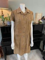Vintage leren suede jurk maat S, Kleding | Dames, Maat 38/40 (M), Douwenmaat 8-3 Meppel, Info@again.nu, Bruin