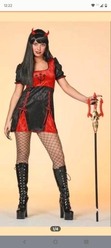 Duivels Kostuum Maat 36 + Accessoires (zonder drietand) beschikbaar voor biedingen