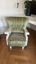 groene vintage fauteuil - GRATIS, Huis en Inrichting, Fauteuils, Ophalen, Gebruikt, Minder dan 75 cm, 50 tot 75 cm