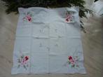 Vintage geborduurd kerstkleed met kaarsen in de 4 hoeken, Ophalen of Verzenden, Gebruikt