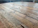 Natuurlijke, uitbreidbare, houten eettafel 'old pine', Huis en Inrichting, Tafels | Eettafels, Ophalen, Gebruikt, Landelijk, Vijf personen of meer