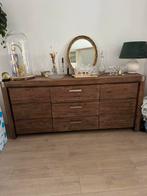 Houten dressoir, Ophalen, 25 tot 50 cm, Teakhout, Met deur(en)